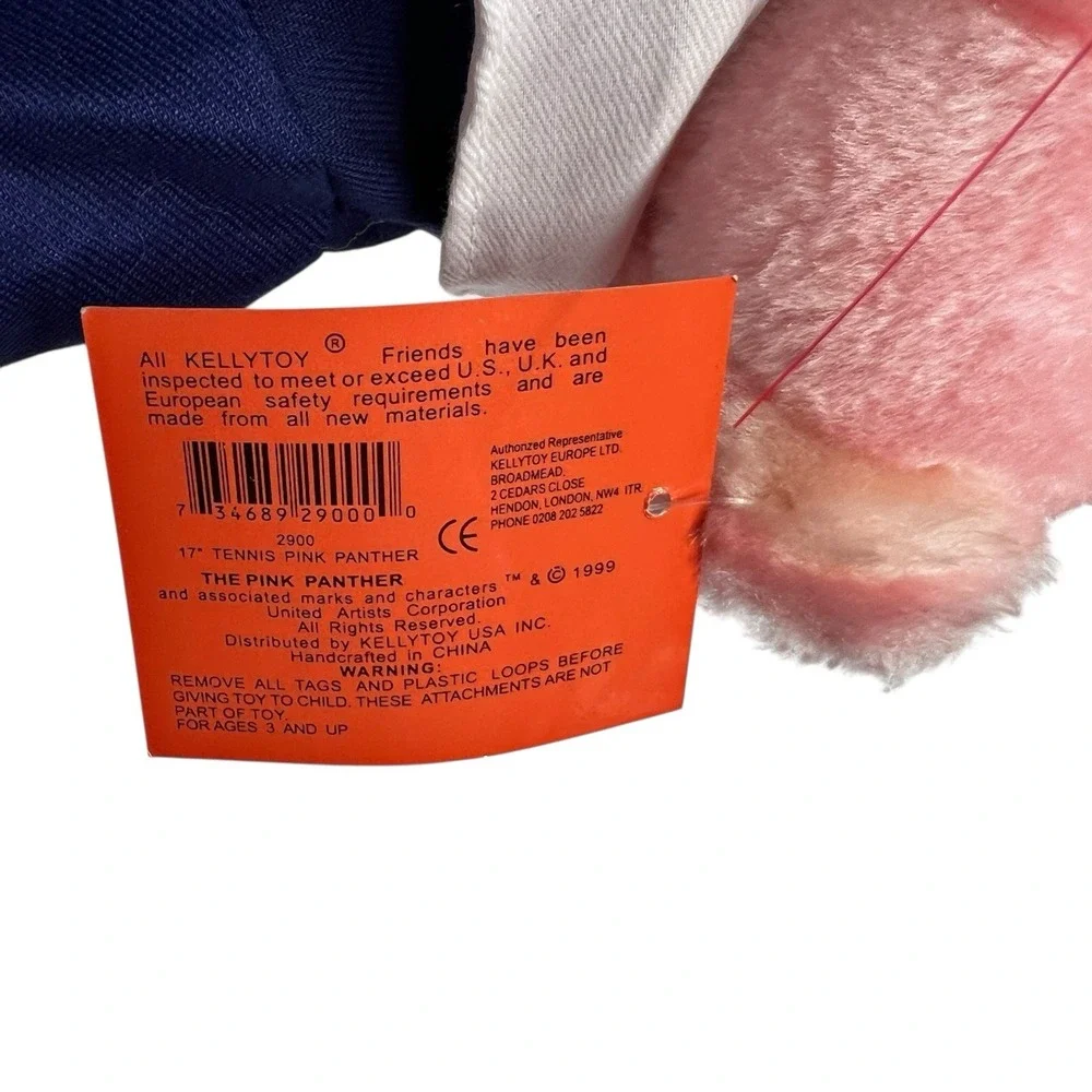 Vintage All Kelly - Pink Panther Plush Stuffed Animal 1999 - Tennis‎ Player